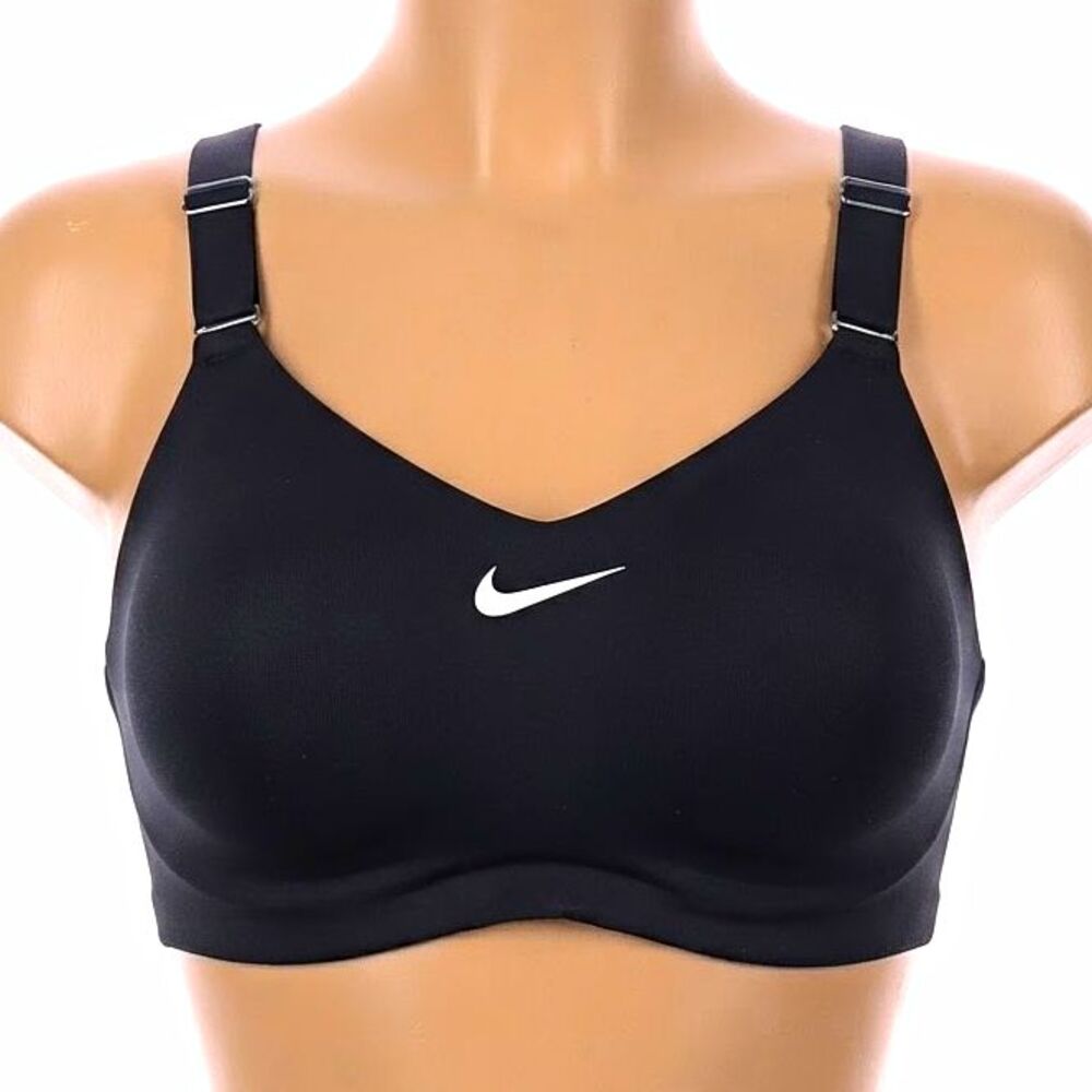 Nike Dri-FIT Black Padded  Full Cup Sports Bra 36DD High Support molded cups